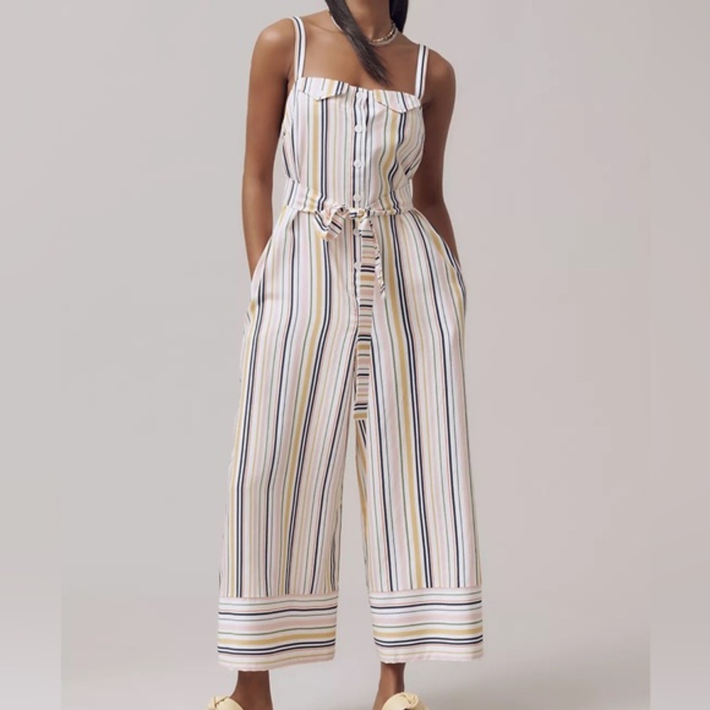 Maeve Easy Sleeveless Shirting Jumpsuit